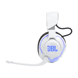 JBL Quantum 910P Console Wireless - White - Wireless over-ear console gaming headset with head tracking-enhanced, Active Noise Cancelling and Bluetooth - Left